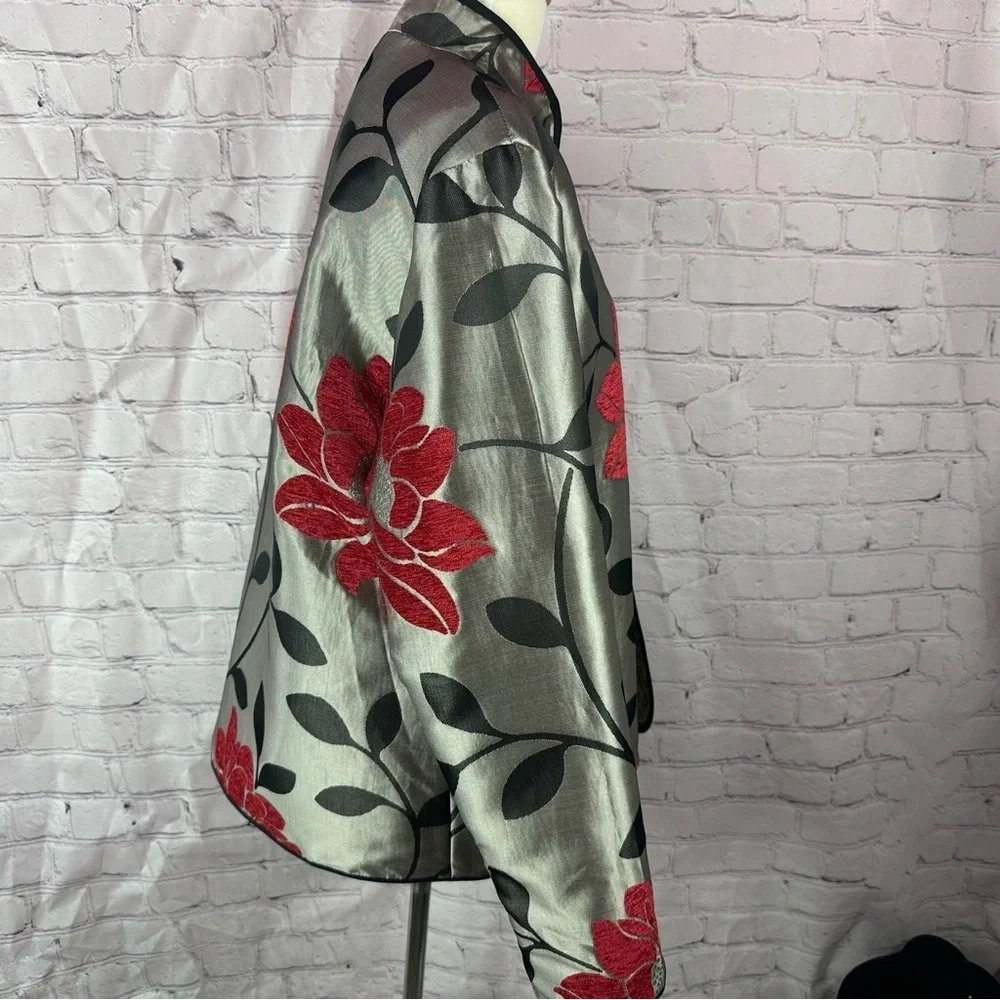 NWT irresistible reversibles red floral or Leopard Print Women's Jacket sz XL
